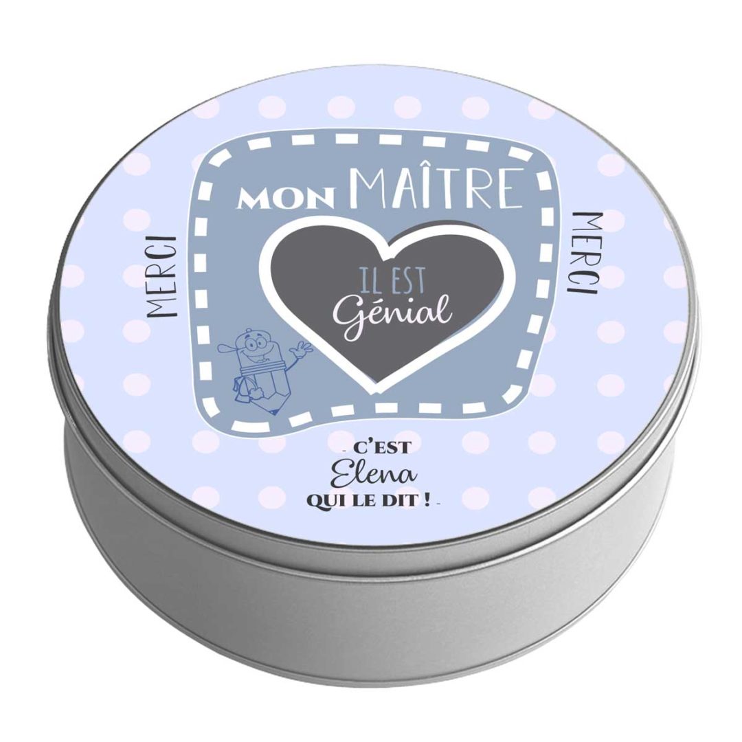 Cadeau maître. Boîte à personnaliser maître génial - JoliSacs et Cie Cadeau maître. Boîte à personnaliser maître génial - JoliSacs et Cie