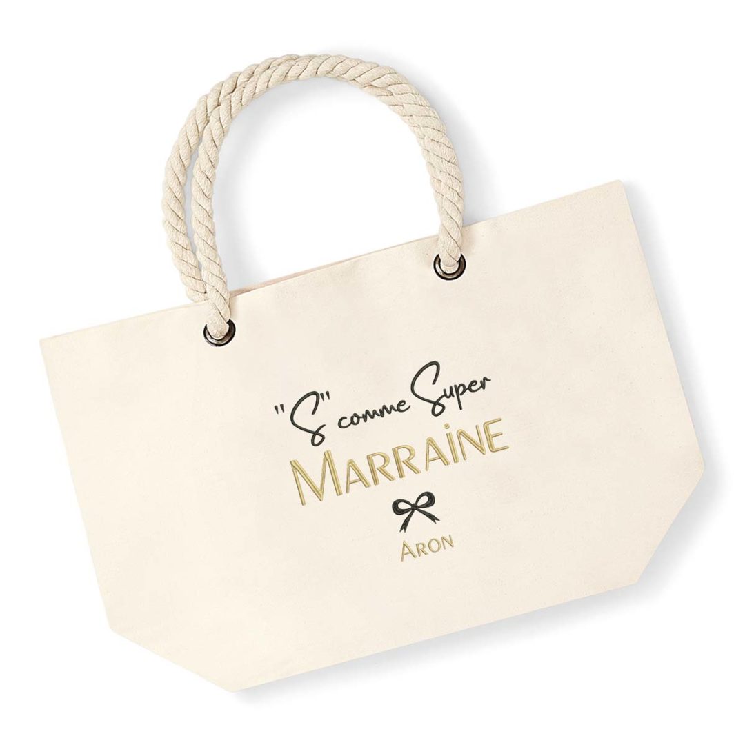 Super Marraine Sac Marraine En Or Sac Cabas Noel Tote Bag 'Super