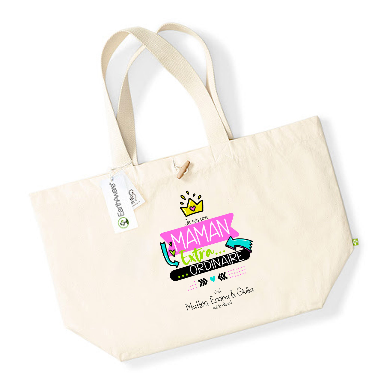 Idée cadeau maman - Sac shopping personnalisé maman est extraordinaire Idée cadeau maman - Sac shopping personnalisé maman est extraordinaire